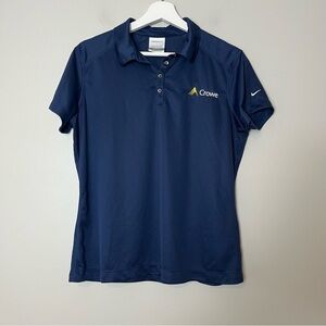 Nike Golf Crowe Branded Blue Polo Large